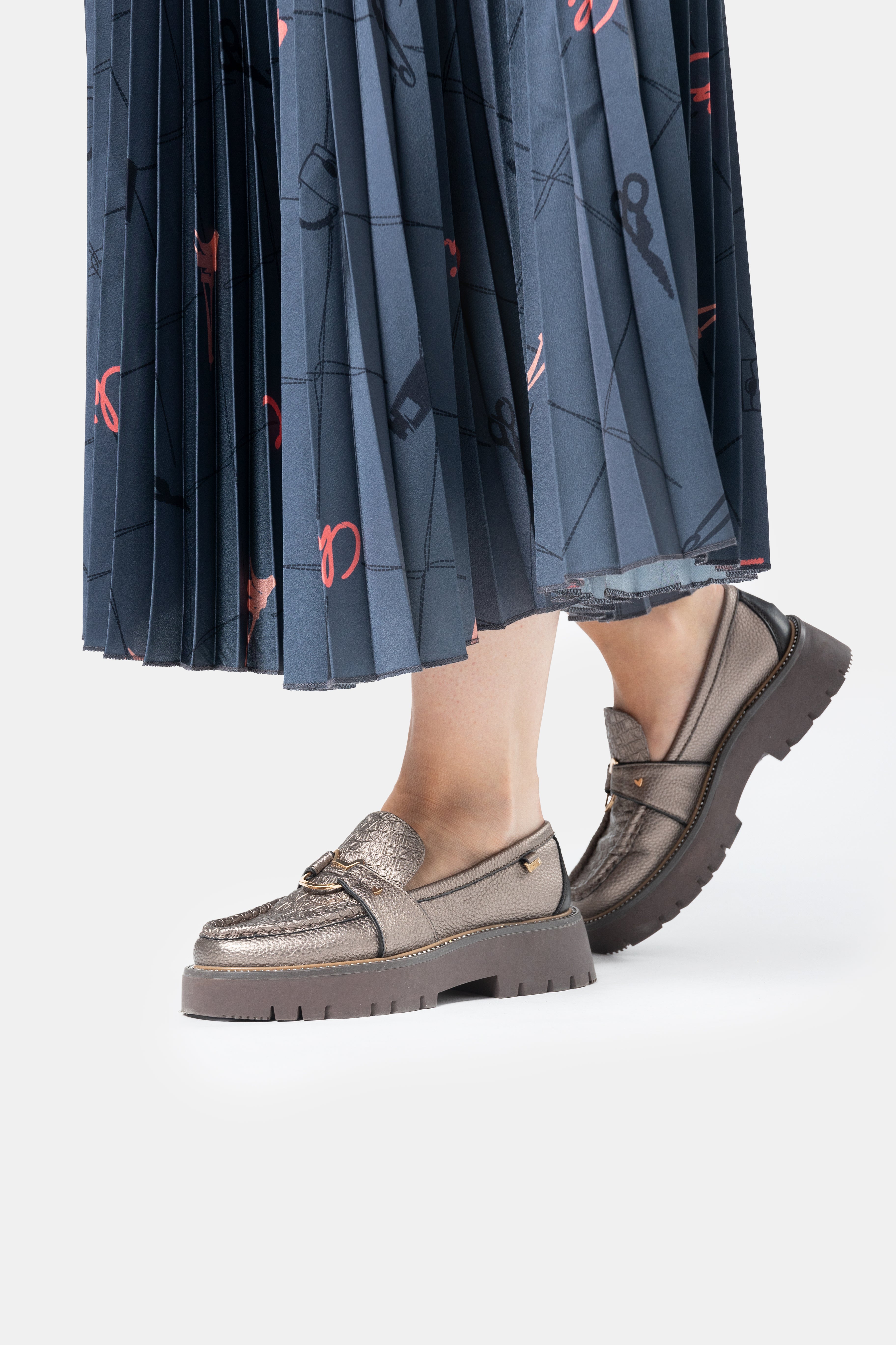 Towanda gold loafers