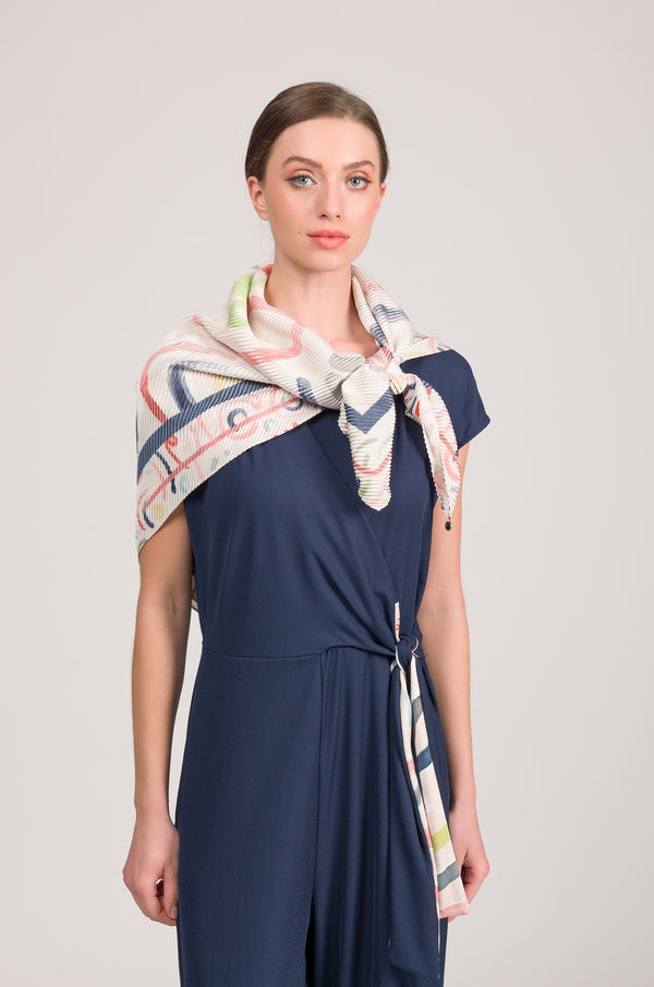 Pleated scarf Olympia