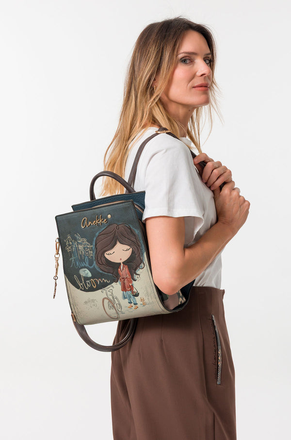 Square backpack Tulip