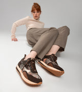 Brown Palette Patterned Sports Sneakers