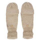 Beige logo mittens