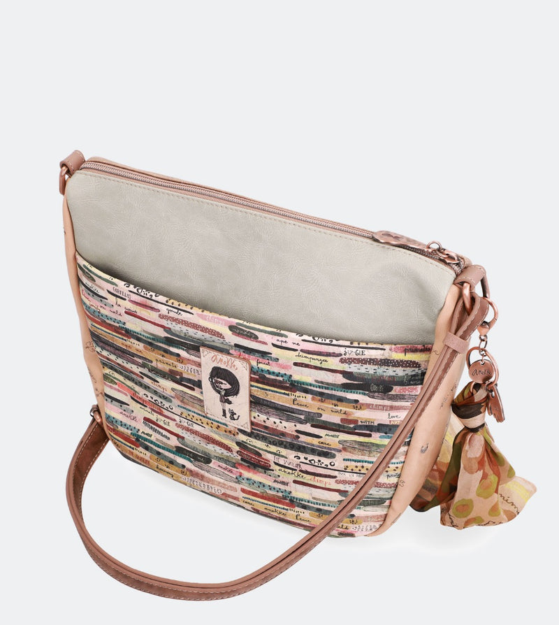 Nature crossbody bag with a front pocket