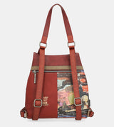 City Art anti-theft maroon backpack