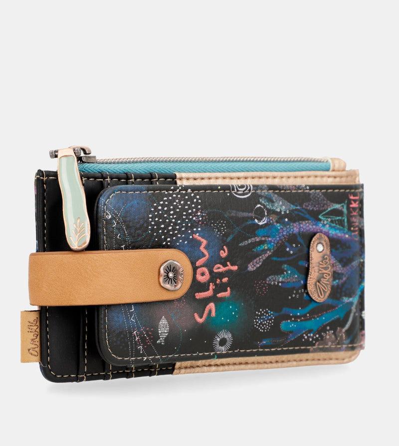 Coral black Card holder