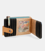 Coral black Card holder