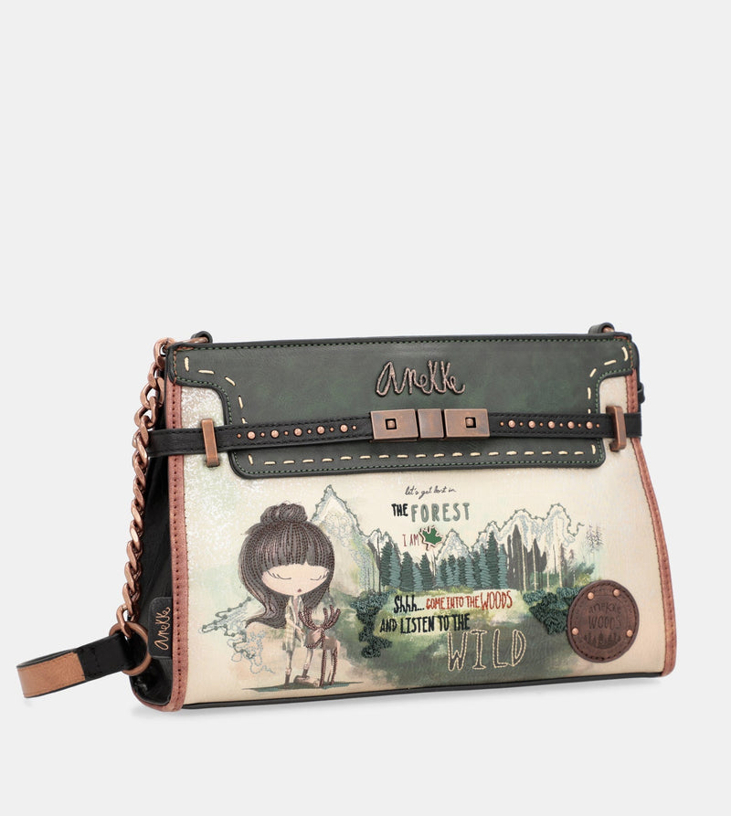 The Forest shoulder bag with metallic appliqués