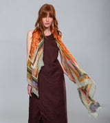 Magic Souls ochre print scarf