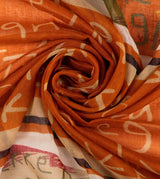 Magic Souls ochre print scarf