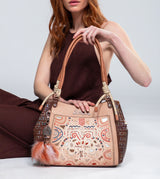 Tribe tote bag with braided handles