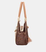 Tribe tote bag with braided handles