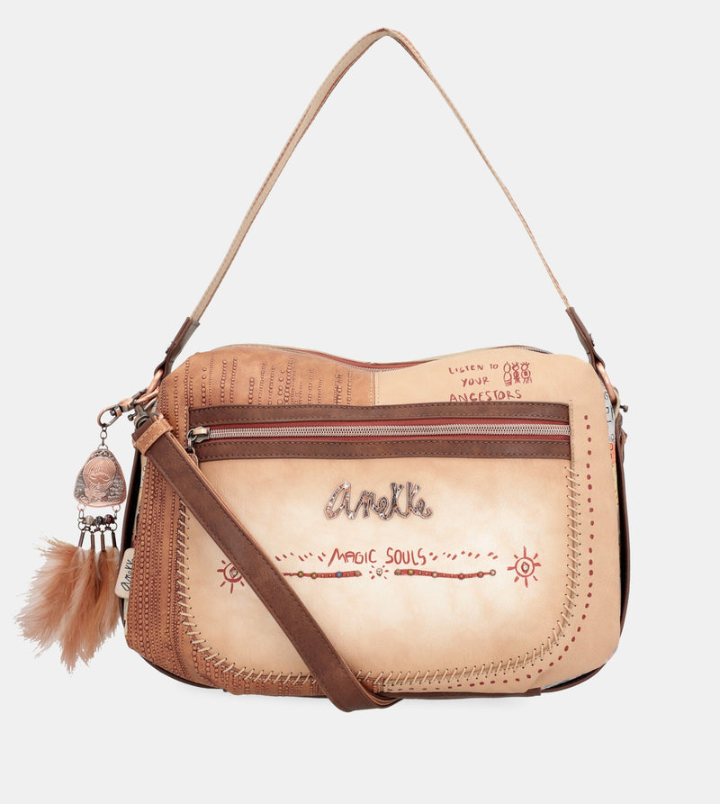 Tribe large crossbody bag with shoulder strap