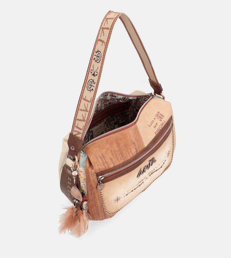 Tribe large crossbody bag with shoulder strap