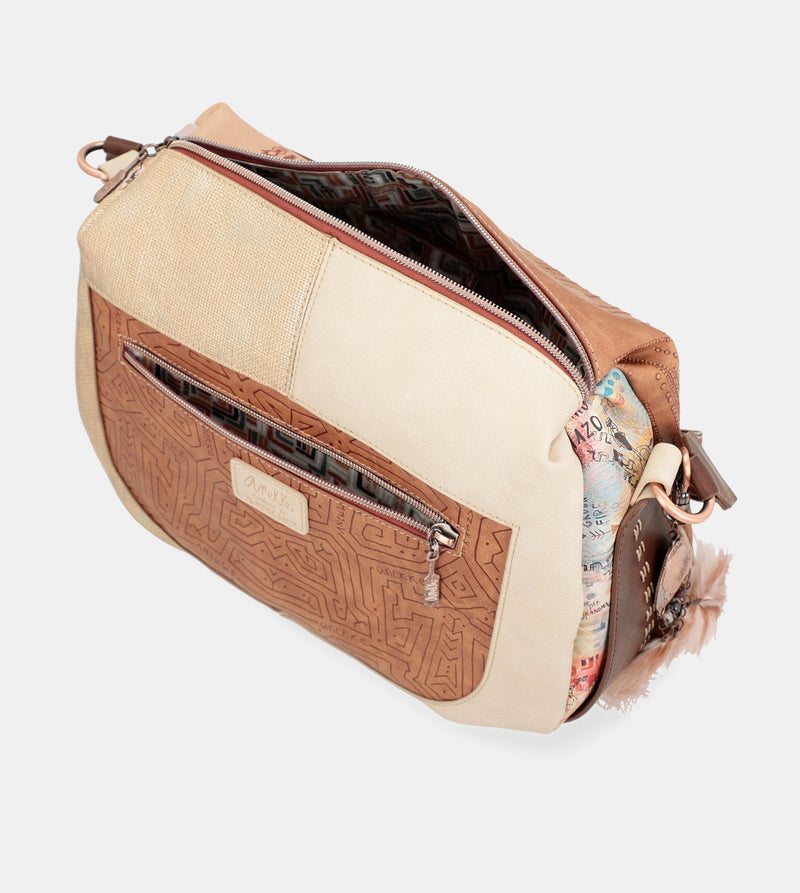 Tribe large crossbody bag with shoulder strap