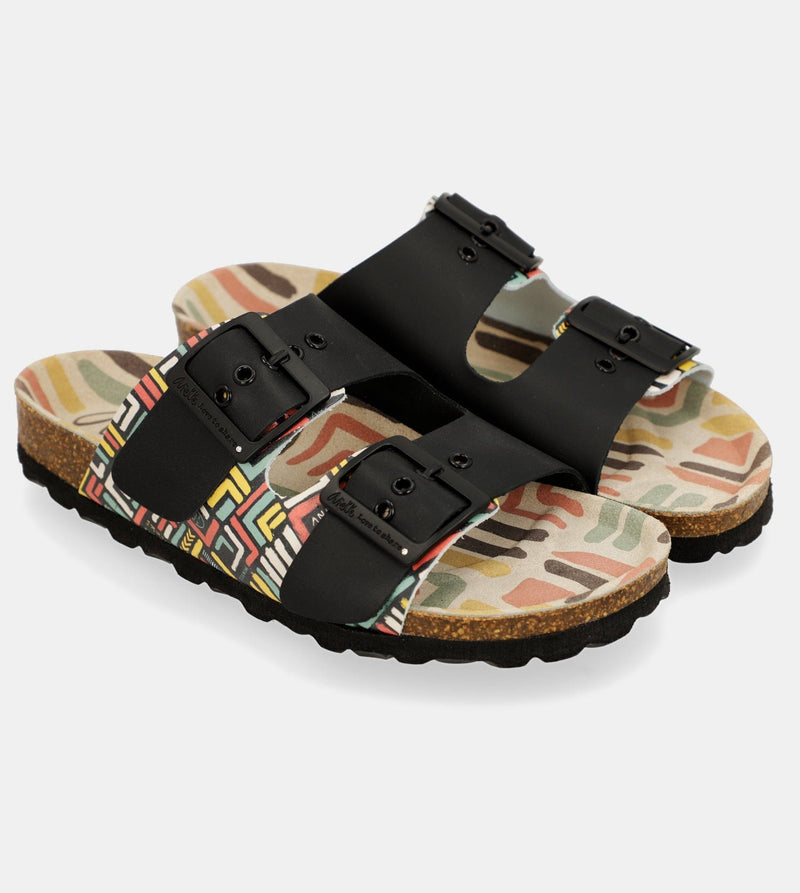 Kene black women's bio sandals