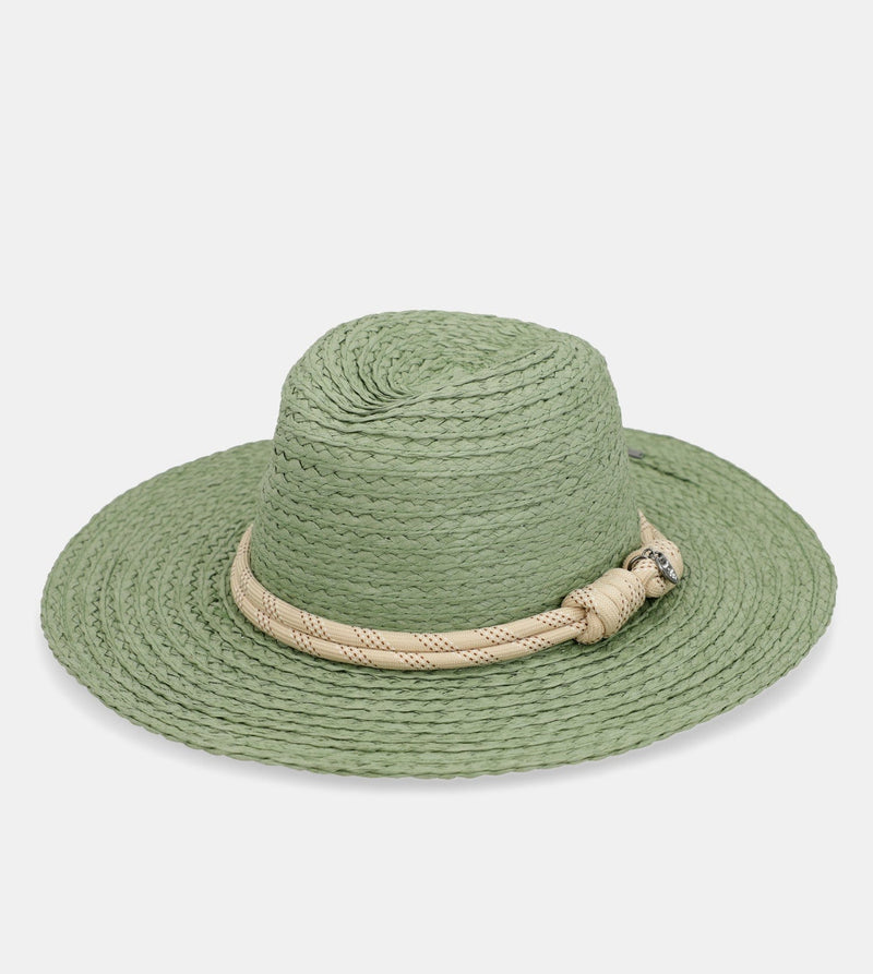 Green raffia hat