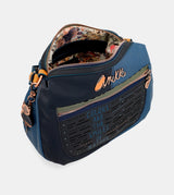 Nature Pachamama flexible navy blue crossbody bag