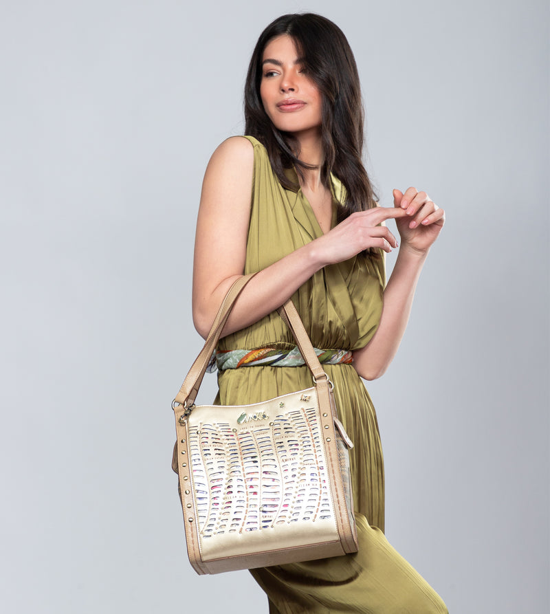 Nature Pachamama golden crossbody bag anekke