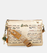 Nature Pachamama golden crossbody bag with two compartments