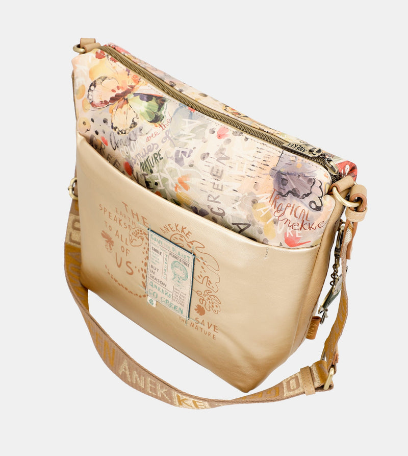 Nature Pachamama golden crossbody bag