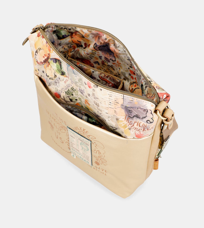 Nature Pachamama golden crossbody bag