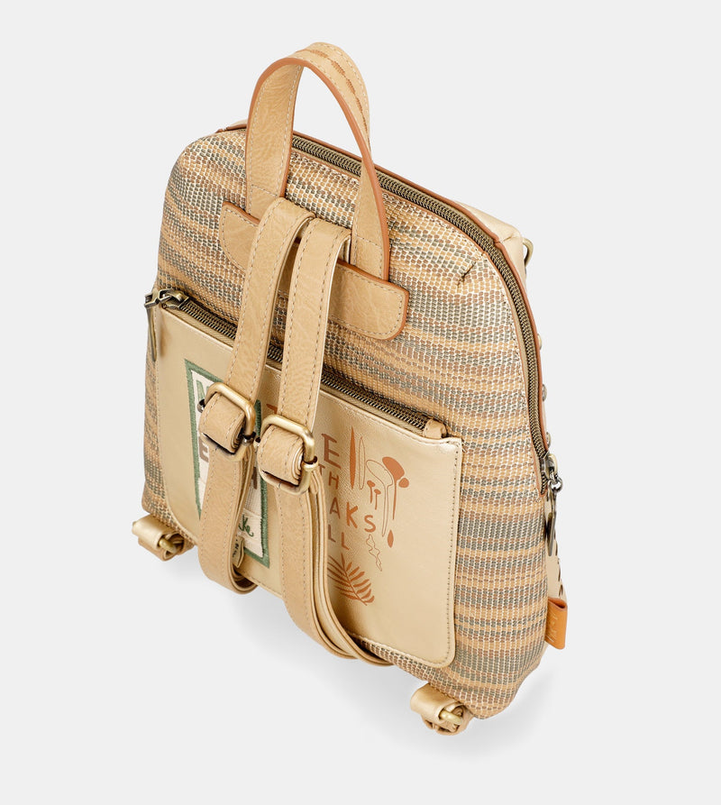 Nature Pachamama golden backpack