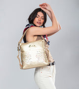 Nature Pachamama golden backpack