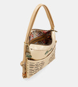 Nature Pachamama convertible golden bag into a rucksack