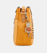 Nature Pachamama ochre crossbody bag with 3 compartments