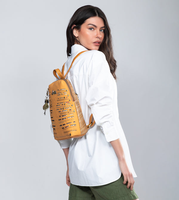 Nature Pachamama ochre backpack