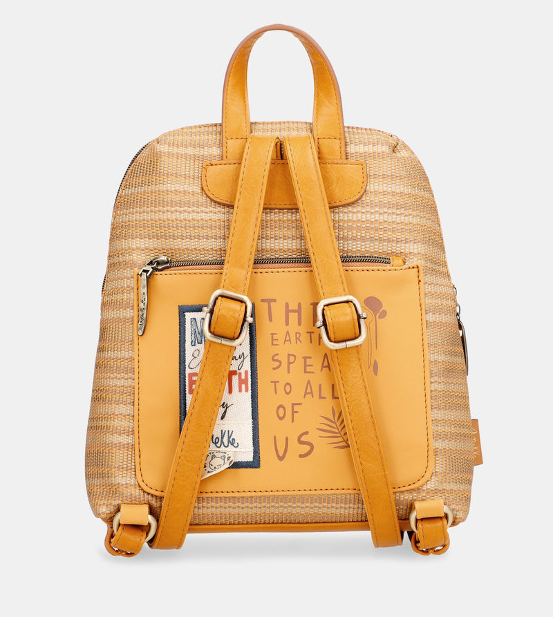 Nature Pachamama ochre backpack