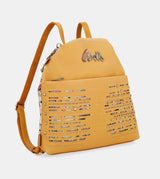 Nature Pachamama convertible ochre bag into a backpack