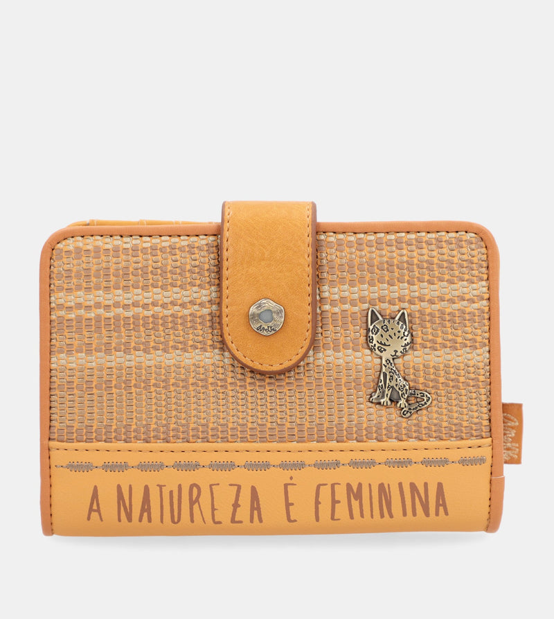 Nature Pachamama medium RFID wallet ochre ocher