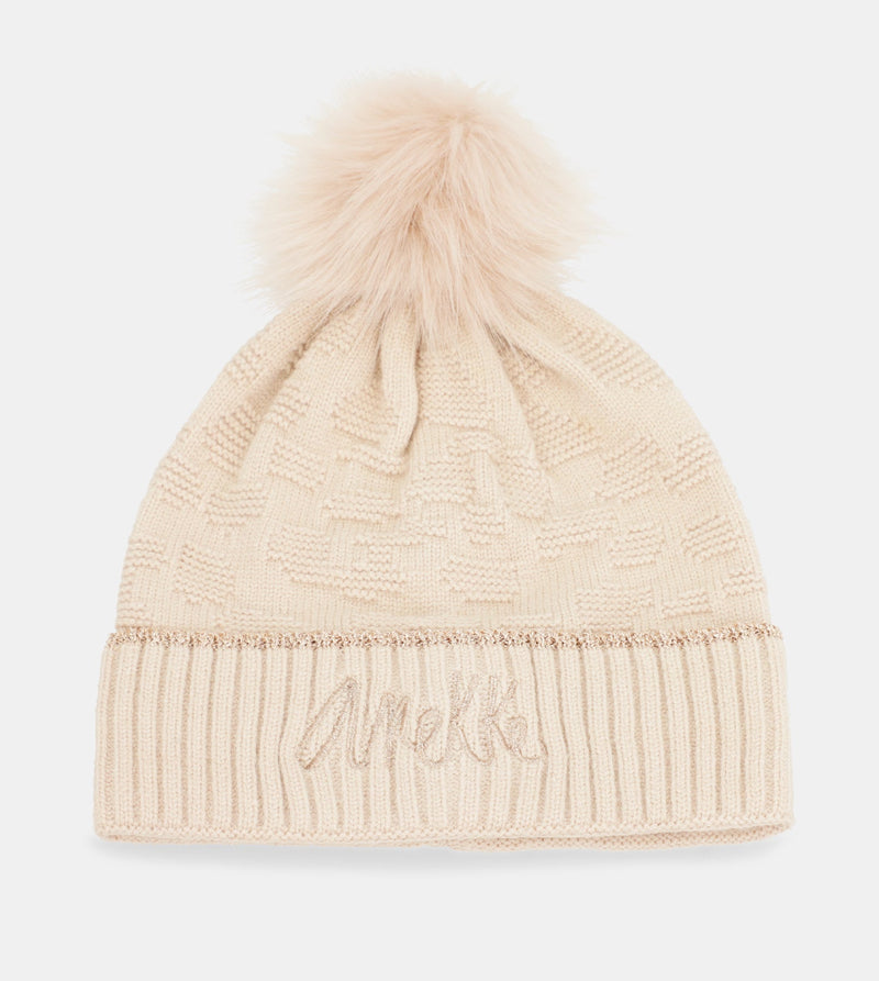 Beige Shodō Knit Hat