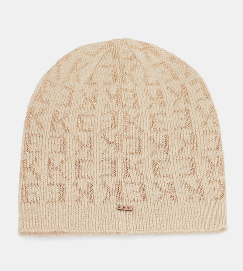 Beige Contemporary Wool Hat