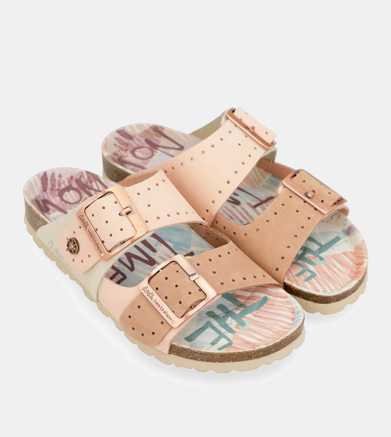 Women's nude bio sandals