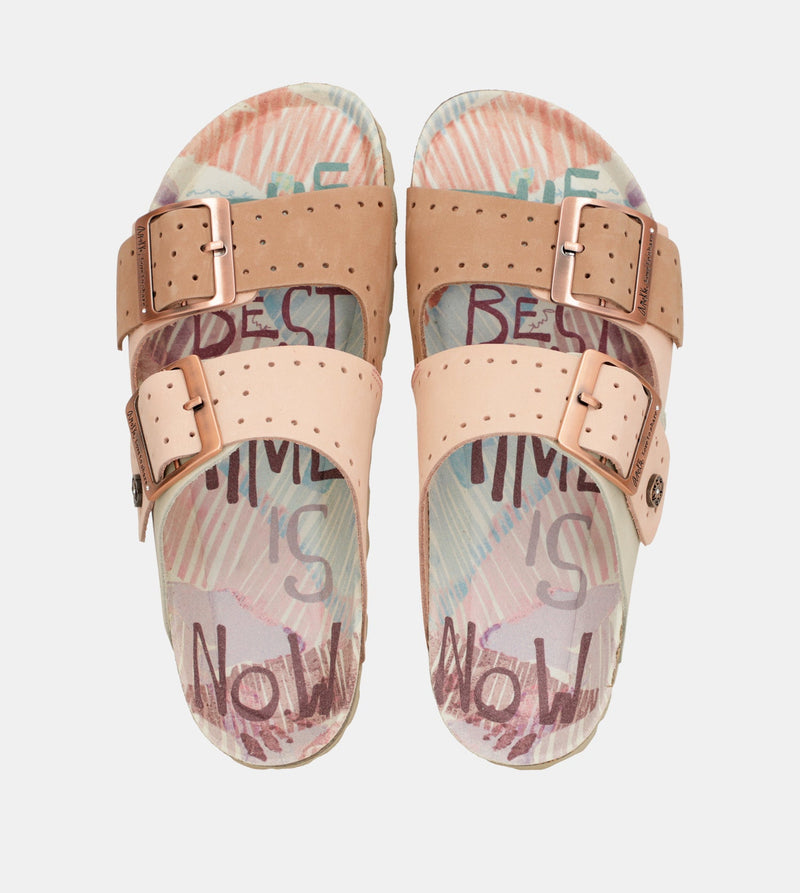 Women's nude bio sandals