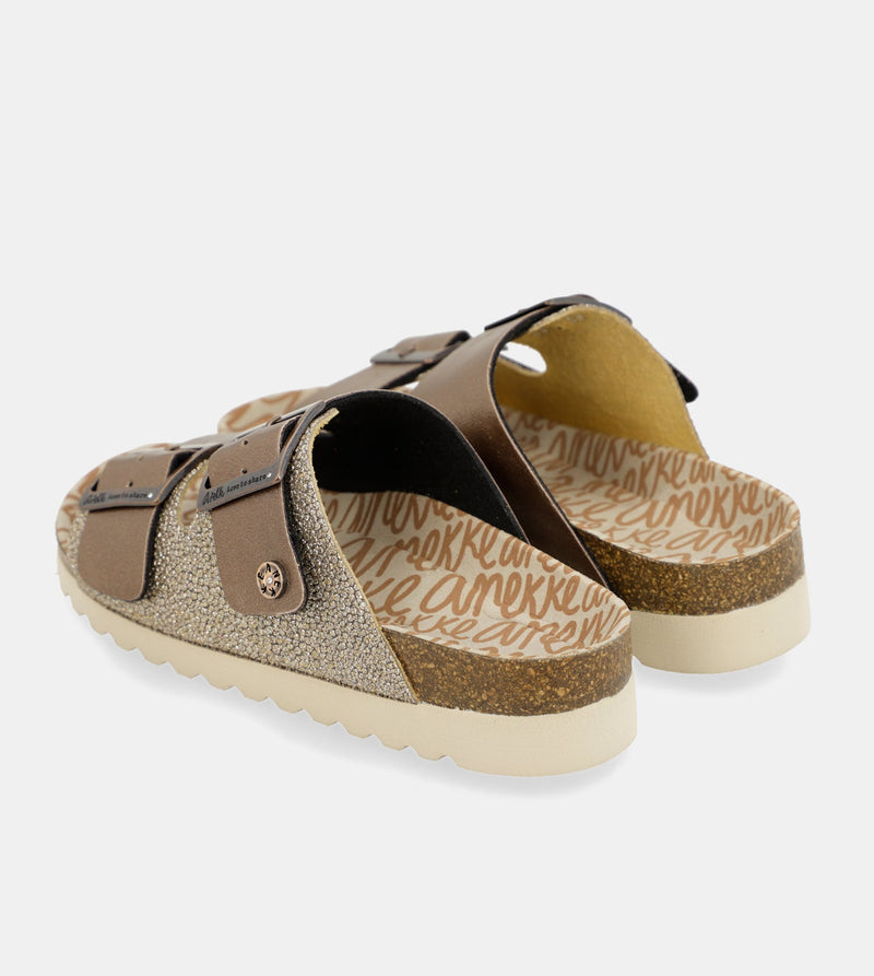 Women's bronze bio sandals