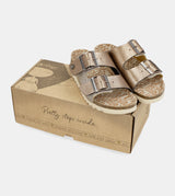 Women's bronze bio sandals