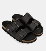 Women's black bio sandals