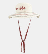 White bucket hat