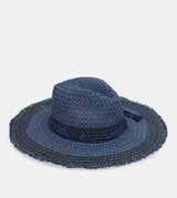 Two-tone raffia hat