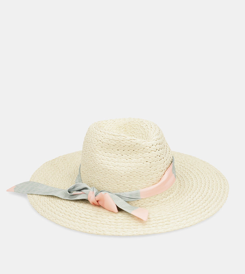 Ecru raffia hat