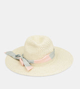 Ecru raffia hat