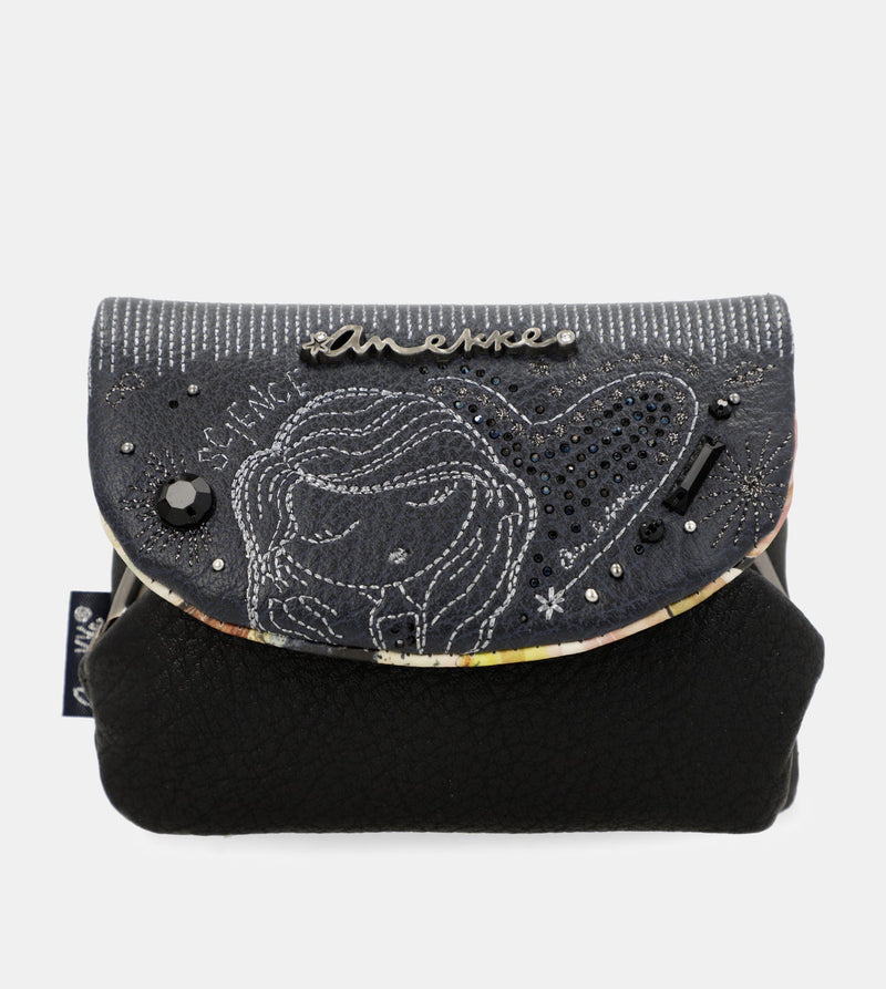 Studio navy blue coin purse with flap