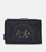 Studio navy blue small RFID wallet