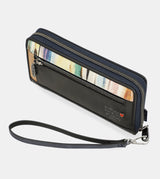 Studio navy blue large RFID wallet