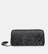 Studio navy blue large RFID wallet