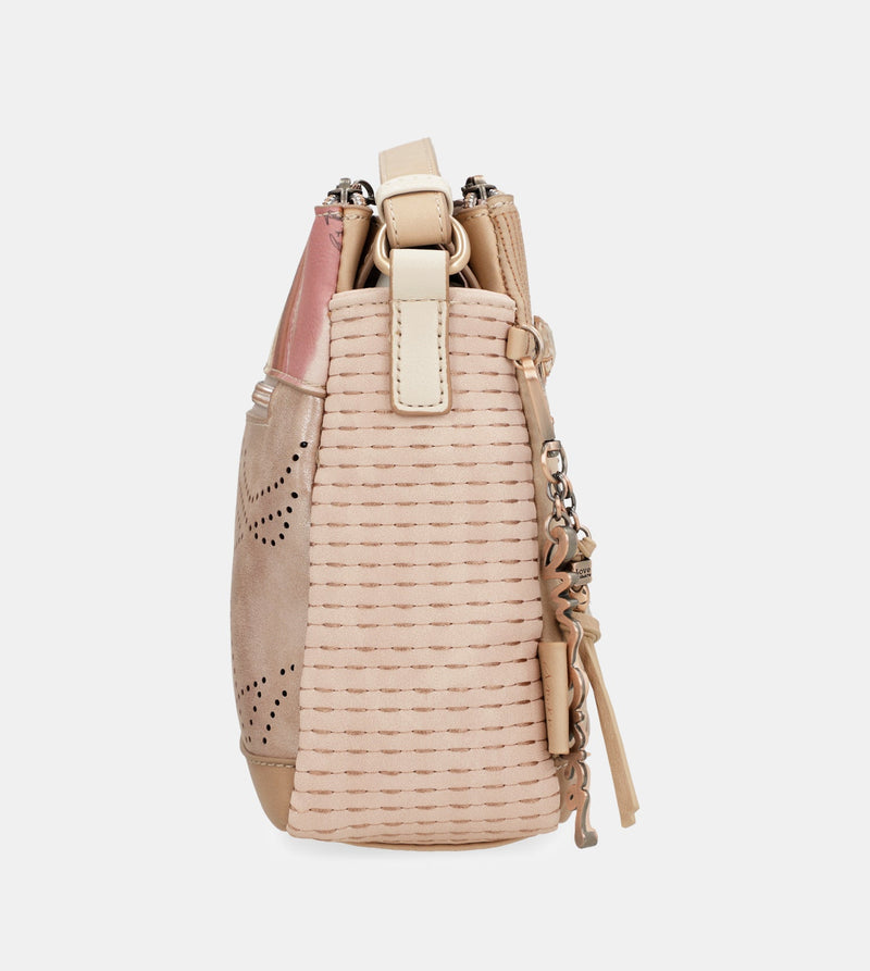 Studio nude 3-compartment crossbody bag