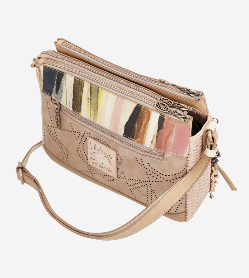 Studio nude 3-compartment crossbody bag