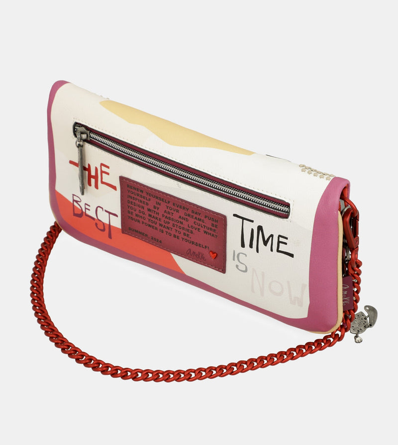 Fashion crossbody bag with metal handle